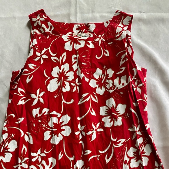 Hawaiian Original Made In Hawaii Red Floral Tiki Dress Size M - Picture 2 of 8